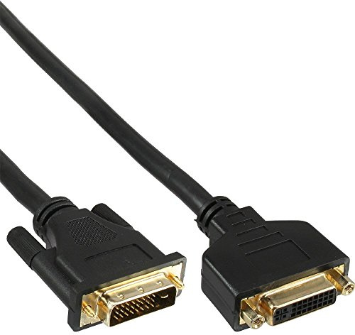 InLine 17773P Cable DVI 2 m DVI-D Negro - Cables DVI (2 m, DVI-D, DVI-D, Negro, Male Connector/Female Connector)