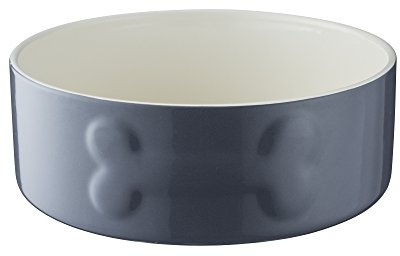 Mason Cash Colour Mix Grey Dog Bowl 20cm |1.5 Litre Capacity |Stoneware Pet Bowl for Food & Water | Dishwasher, Freezer & Microwave Safe