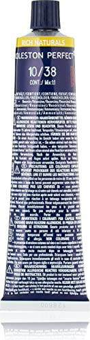 Wella Professionals Koleston Perfect Me+ Rich Naturals Color Permanente para el Cabello, No 10/38 Rubio más Claro Perla Dorada - 60 ml