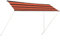 vidaXL Markise, Klemmmarkise Einziehbar, Sonnenschutz für Fenster Terrasse Balkon, Balkonmarkise Fallarmmarkise Fenstermarkise, 400×150cm Orange Braun
