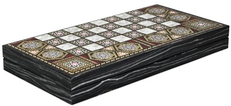 Wooden Mother of Pearl Design Backgammon Set 20 Inch