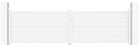 Casanoov Portail battant 4m EIGER H.115cm blanc aluminium