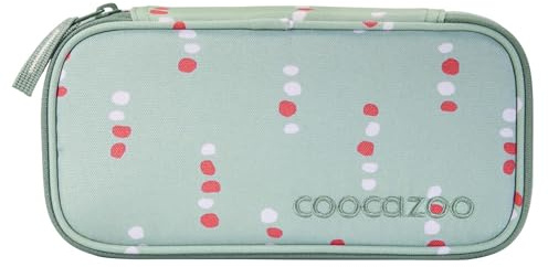 coocazoo Mäppchen „Dancing Dots”, Mint, Federmäppchen, großes Hauptfach, Schlaufen für Zirkel, Geodreieck und Lineal, Stundenplanfach, Stiftehalter, Reißverschlussfach, ab der 3. Klasse