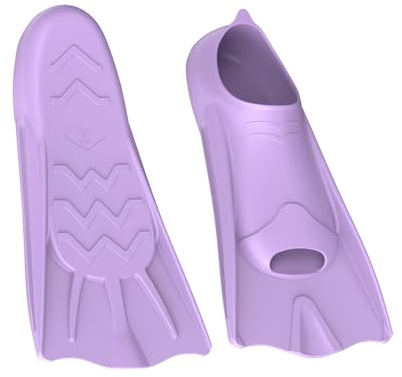 ENEN Schwimmflossen Kurz Kinder Erwachsene 27-44, Schnorchelflossen Verstellbar für Kinder oder Erwachsene Damen und Herren zum Schnorcheln & Tauchen (M(33-35),LY23 Lila)