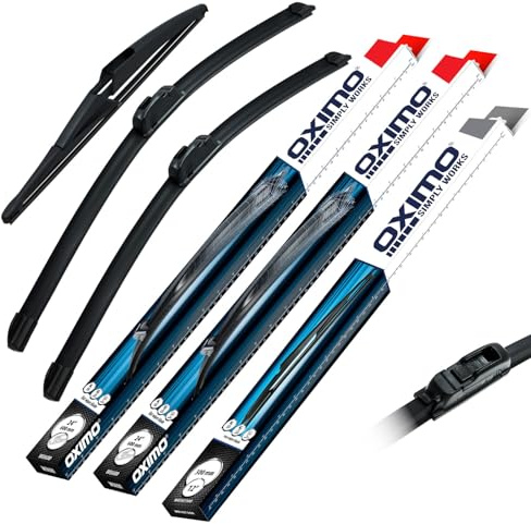 OXIMO SIMPLY WORKS Front und Heckscheibenwischer für Ford Ka 2 II RU8 10.2008-10.2010 Schrägheck, 3er Set Wischerblätter - links 600 mm, rechts 350 mm, hinten 290 mm