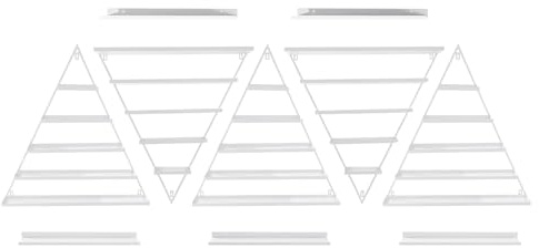 10 estantes triangulares para esmalte de uñas, montaje en pared de 5 niveles, para cosméticos, esmalte de uñas, soporte de metal para tiendas, salones de uñas, belleza