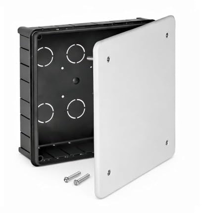 RASMACOR | Caja registro empotrar 200x200x65 | Tapa con tornillos | Caja empotrar electricidad 200x200 | REF 292060 | Facil Instalación y Máxima Seguridad