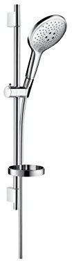 hansgrohe Raindance Select S 150 Duschset 0,65m, 3 Strahlarten mit Seifenablage, Chrom