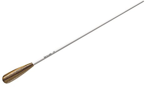 Mollard E16ZWCF 16 inch E Series Carbon Fibre Shaft Baton with Zebrawood Handle - White
