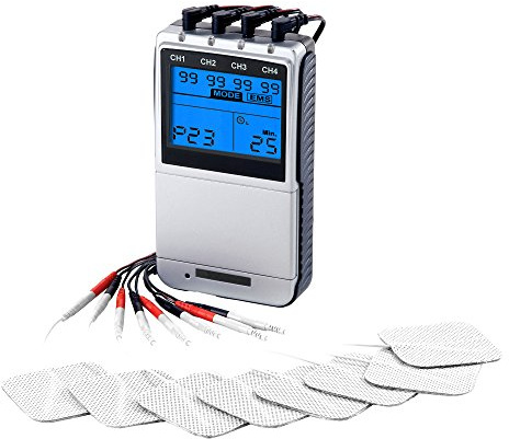 Med-Fit 906A Premier 4 Channel Rechargeable - TENS EMS Combo Muscle Stimulator for Pain Relief and Muscle Strengthening
