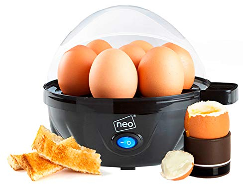 Neo 3 in 1 Durable Kitchen Electric Egg Cooker, Boiler, Poacher Poached Boiled & Omelette Maker Machine Steamer with Timer (Clear Egg)