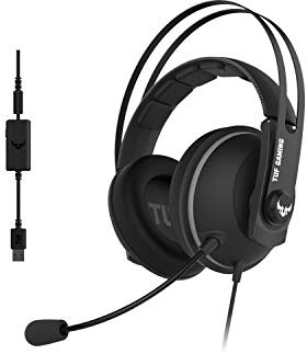 ASUS TUF Gaming H7 Headset (kabelgebunden, 7.1 Virtual-Surround-Sound, geeignet für PC, PS4, Xbox) schwarz / gun metal, 90YH022G-B8UA00, One Size