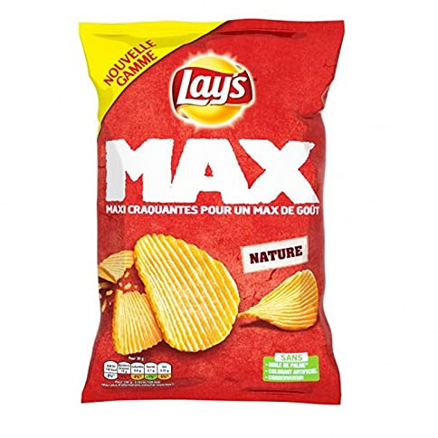 Lay's Chips Max Maxi craqueantes para un máximo de sabor natural, 120 g (juego de 6)