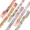YUBX 6 Rollen Washi Tape Klebeband Dekoratives Papier Masking Tape für Scrapbooking Handwerk Handwerk (Flower Gold 6)