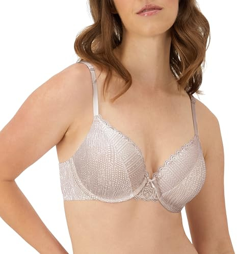 Maidenform Padded Underwire Bra, Full Coverage T-Shirt Bras for Women, Convertible, Seamless (Plus Size Available) Reggiseno, Opaco, Trama in Movimento/luminosità, 5D Donna