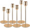 Tonsooze Kerzenständer Gold 6 Set, Metall Kerzenhalter Stabkerze Hoch Kerze Stand 34/28/24cm, Vintage Kerzen Ständer für Kerzenständer Dekorationen für Valentinstag Weihnachten Hochzeit Esszimmer