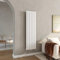 Heilmetz Radiateur plat 1600 x 460 mm Blanc Radiateur à panneaux design avec raccord latéral Une rangée Horizontal Radiateur de salle de bain