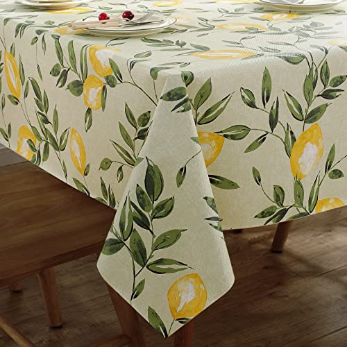 Arquiel PVC rektangulär bordsduk vattentät fläckbeständig bordsduk för kök restaurang fest (140 x 220 cm)