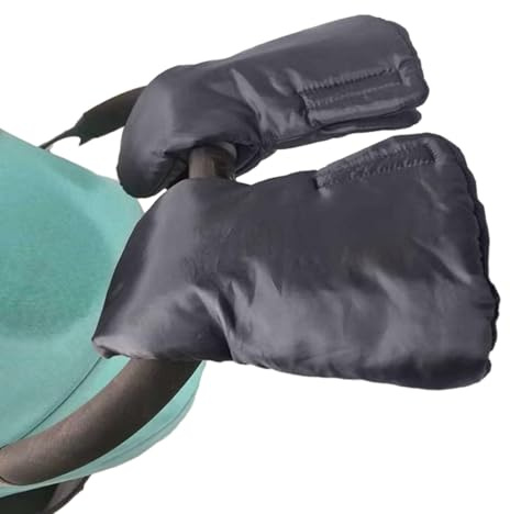 Stroller Mittens for Handlebars, Extra Thick Fleece Cozy Stroller Handlebar Muffs, Golf Cart Mittens Stroller Accessories, Windproof Multifunctional Carriage Handmuffs for Parents