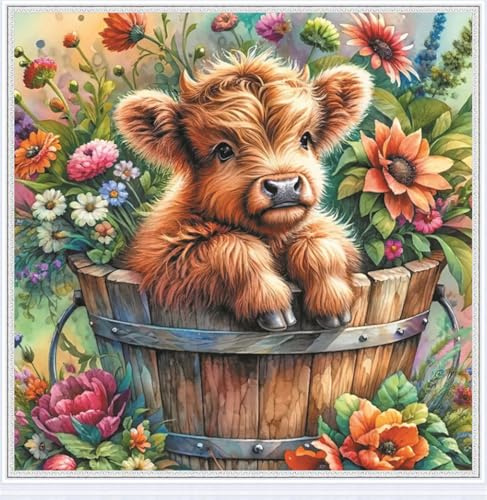 Meecaa Korsstygnssatser med 11 st stämplade, badkoblomma broderikit med tillbehör förtryckta (36 cm x 36 cm) (bad)