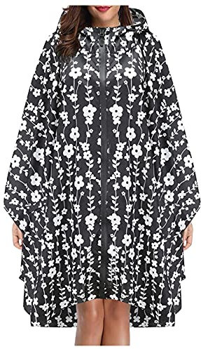 Generisch Poncho fahrradponcho Damen, Regenponcho Damen Wasserdichter Leicht Verstaubar Regenmantel Fahrradponcho Atmungsaktiv Fahrrad Regencape Regenbekleidung Für Outdoor Ausrüstung Survival