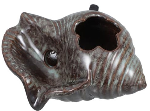 BESTonZON Elegant Outdoor Waterfall Landscape Fish Tank Decoration Fountain Spitter Conch Shape