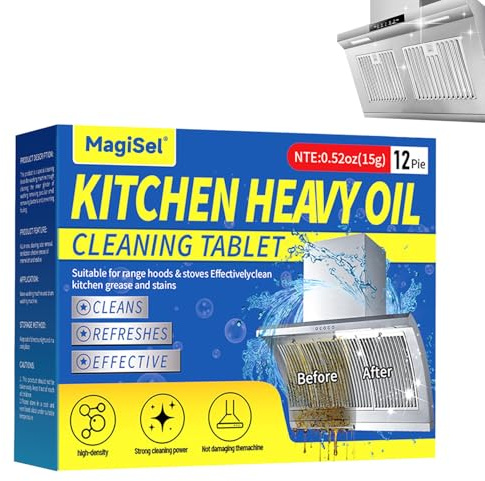Greasy Dirt Cleaner, köksrengöring bord mot fett, skumrengörare skumrengöring för kök, fläckborttagare för envisa fläckar, fettlösare för köksfläktar, köksredskap med mera (12 st)