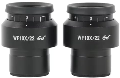 Cpolebev 2 Microscopios WF10X/22 con Ocular Gran Angular y Lente Ocular de Campo Ajustable de 30 Mm.