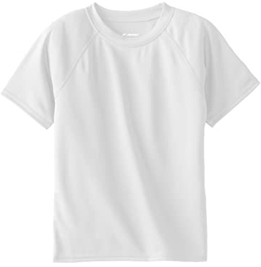 Kanu Surf Boys' Short Sleeve UPF 50+ Rashguard Swim Shirt, Solid White, Large (12)