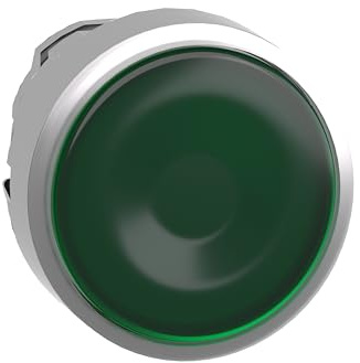 Schneider Electric - Harmony XB4 - tête bouton poussoir lumineux DEL - Ø22 - vert - ZB4BW333