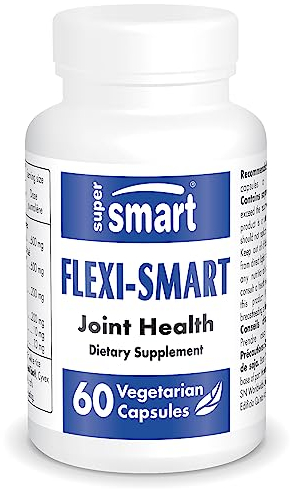 Supersmart - Flexi Smart - Mit Extrakt von Boswellia Serrata standardisiert auf 20% AKBA - Für gesunde Gelenke - Schmerzlinderung | Nicht GVO - 60 vegetarische Kapseln