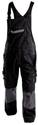 DASSY® Voltic Arbeitslatzhose mit Kniepolstertaschen - Größe 64 - SCHWARZ/ANTHRAZITGRAU