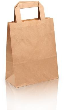 250 Papiertragetaschen Papiertaschen Tüten Papiertüten braun 18+8x22cm Tragetaschen