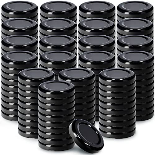 KADAX 200er Set Schraubdeckel TO43 für Gläser 43mm Schwarz – Twist-Off Ersatzdeckel für 40ml Mini Gläser & Probiergläser, Luftdicht & Spülmaschinenfest