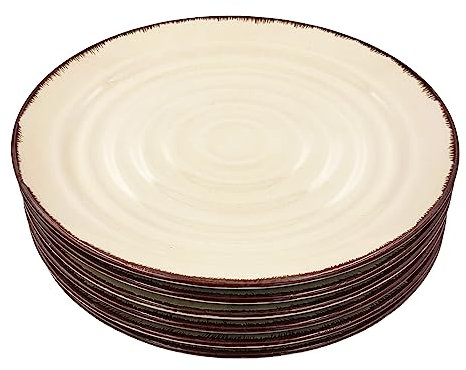 VAJILLA MORDERNA CALIDAD 6 PERSONAS - 6 PLATOS LLANOS 27 CMS (CASTAÑO CLARO 6 PLATOS)