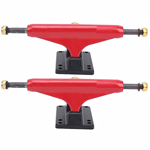 equlup Skateboard Trucks, 2PCS Set Professional Maple Skateboard Bracket Longboard Stand Outdoor Sports Accessory forSkateboard Long Board (Red)