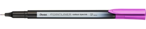 Pentel Pointliner colour S40 fineliner – dye ink, 0,4 mm, fuchsia (12 stycken)