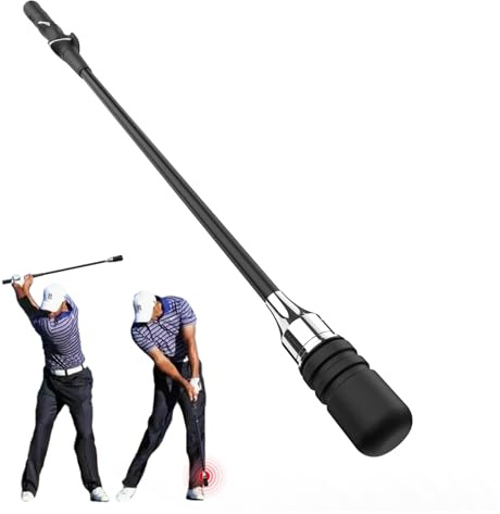 Golf Swing Speed Trainer, Golf Grip Trainer for Warm Up and Click Stick Tempo, Golf Swing Training Aid for Right Handed Golfers, Improves Flexibility, Balance & Swing Rhythm, Indoor & Outdoor Use