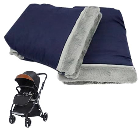 Guanti scaldamani per passeggino – Guanti caldi in nylon e velluto di da 23 cm per adulti e, universali per passeggini, passeggini e rimorchi per bici, scaldamani invernali, regalo i