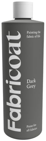 Fabricoat 125ml Fabric Paint for Art, Craft & DIY Design Projects - Non-Toxic & Washable - Paint Direct onto Clothes & Textile Fabrics - For Painting on Shoes, Tshirt Clothing & Denim (Dark Grey)