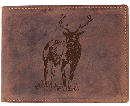 Greenburry Vintage Herren Leder Geldbörse Portemonnaie Braun 12,5x8,5x2,5 cm