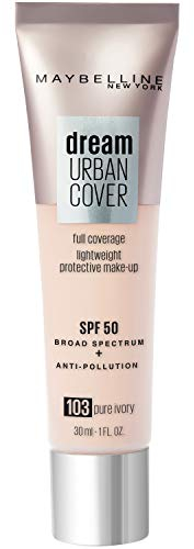 Maybelline New York - Perfecteur de Teint - Protection Anti-UV & Anti-Pollution - Dream Urban Cover - Teinte : Ivoire Rosé (103) - 30 ml
