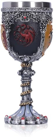 Wine Chalice Goblets, Vintage 3D Resin Dragon Pattern Wine Glasses Medieval Wine Chalice Cup Halloween Party Supplies for Whisky Cocktail Champagne Bar Accessory