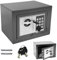Hotelsafes Tresor Safe Elektronik Zahlenschloss & 2 Notschlüssel Wandtresor Möbeltresor Feuerfest Wasserdichte Sicherheitsbox Doppelbolzenverriegelung Klein Safe für Zuhause, 4,6 Liter Grau 23x17x17cm