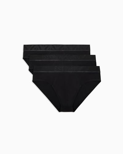 Emporio Armani 3-Pack Brief, Mutande Bambino Uomo, Black/Black/Black,
