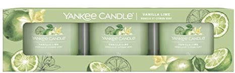 Yankee Candle Vanilla Lime 3 gefüllte Votivkerzen, Geschenkset