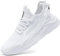 Oltyutc Trainers for Women Gym Sneakers Light-Weight Running Tennis Walking Shoes White Ladies Size 5 UK(Label Size:38)
