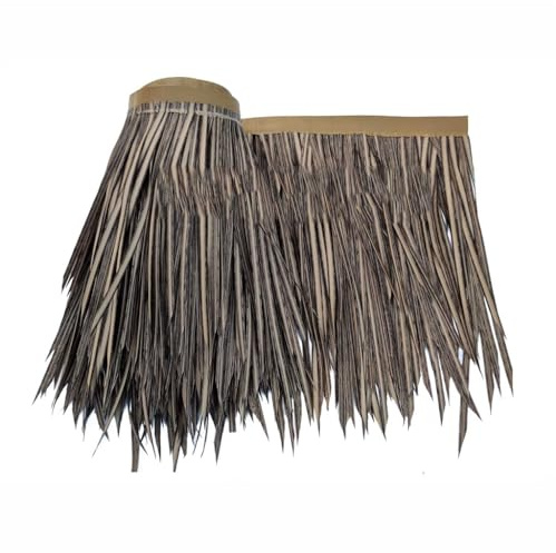Artificial Plastic Decorated thatched Villa Scenic Area Rolls of Fake Straw Artificial thatched roof Decorated Pavilion Parasols (Color : Dark Brown, Size : 0.5x2m)