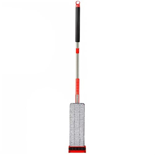Mopp Squeeze Mop Självvridande plattmopp - 360 Spin Lazy Flip plattmopp med 3 återanvändbara påfyllningar, våt och torr mopp för hembadrum Köksrengöring Moppar Golvrengöring ( Färg : Röd mopp inom 4