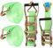 FWEEK 2 Sets Ratchet Tie Down Straps 5cm x 10m, 11000lb Break Strength, Heavy Duty Lashing Strap, Securing Straps with Handle and Metal J Hook for Trucks, Cars, Motorcycles – Green